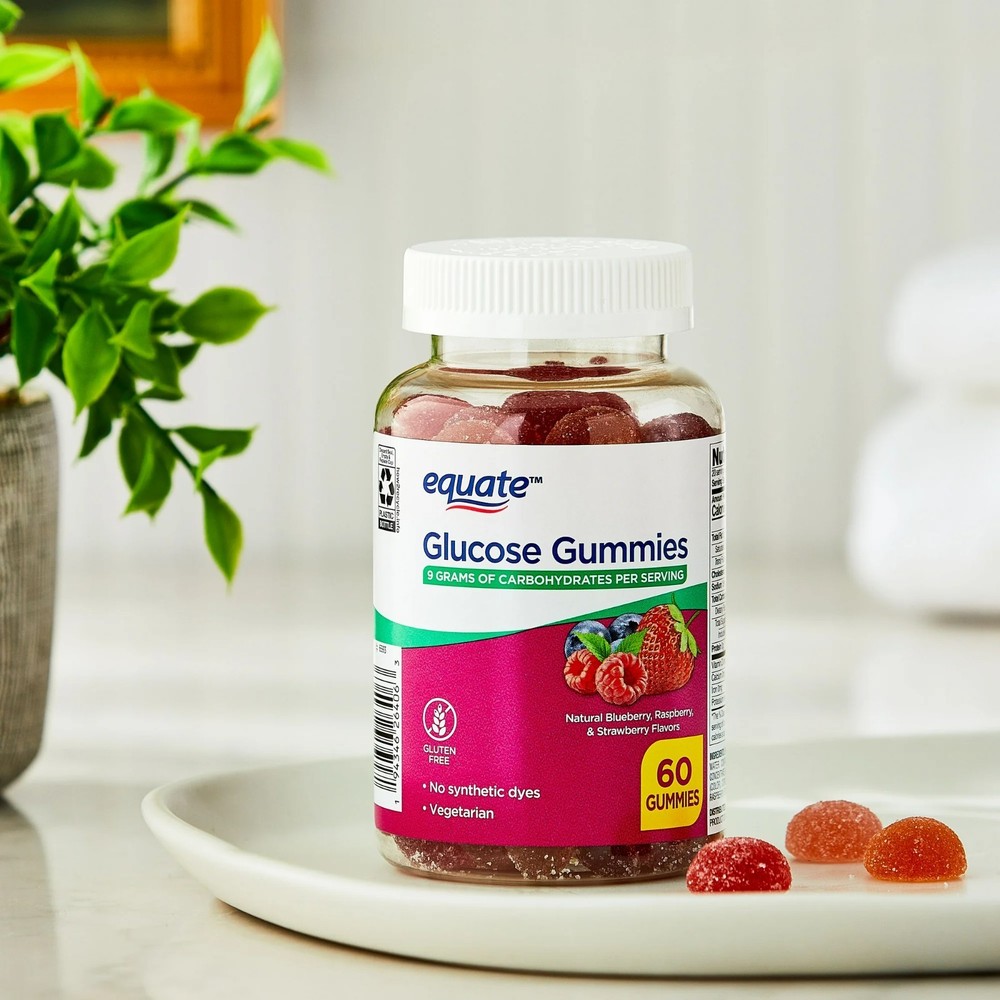 Equate Glucose Gummies, 60 Count