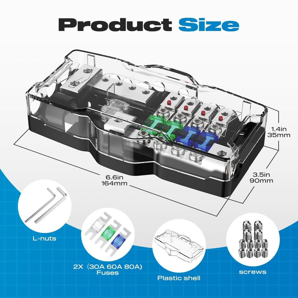 4 Way Car Audio Fuse Block