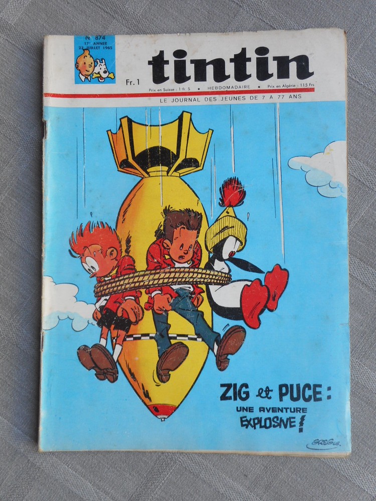 Hebdo Tintin 1St Series No. 874 Correct Condition
