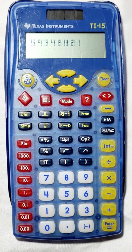 Texas Instruments TI-15 Explorer Basic Calculator With Cover
