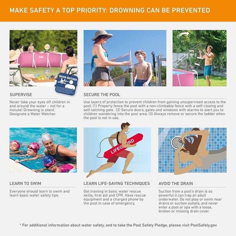 Rectangular Metal Frame Above Ground Pool Easy Setup Puncture Proof Summer Fun