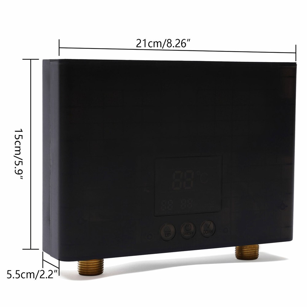 110V Instant Electric Tankless Hot Water Heater Shower Boiler Kitchen Bathroom