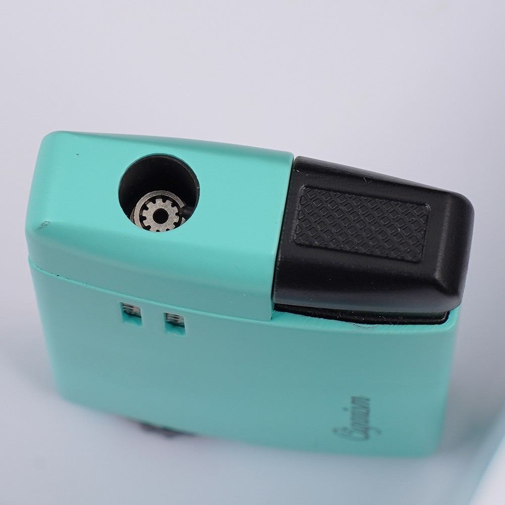 CIGARISM Cigar Lighter, Single Torch Jet Flame Windproof Refillable Green