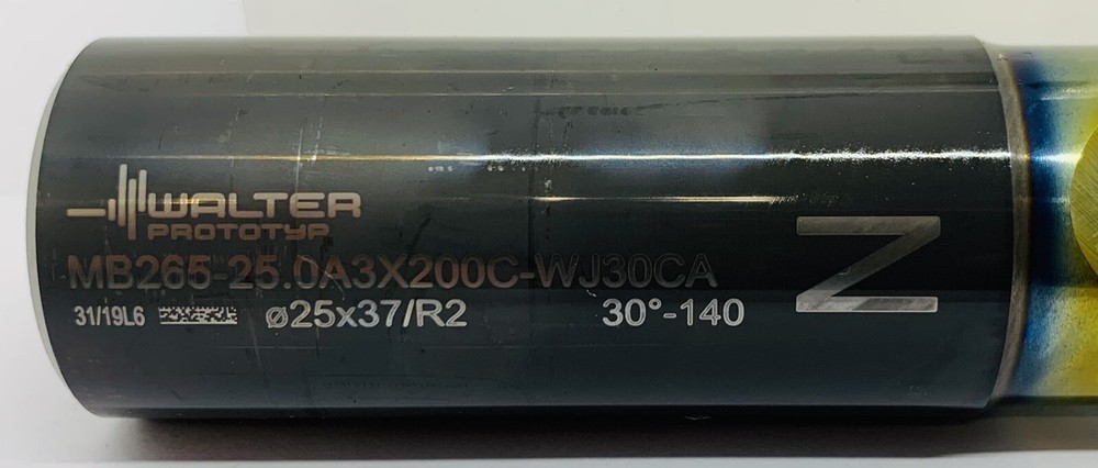 Walter-Prototyp MB265-25 Solid Carbide Roughing End Mill 3 Flute Axial Coolant