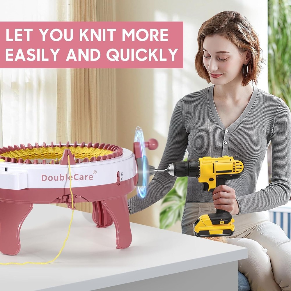 Knitting Machine Adapter Quick Knit Machine Attachment with Hexagonal Drill