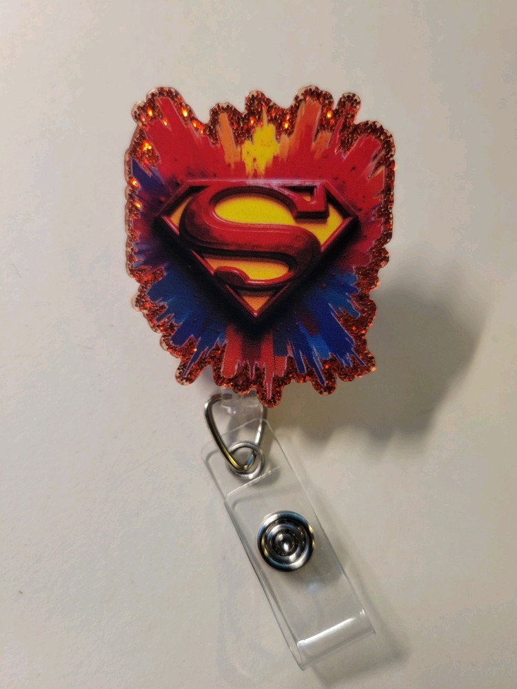 Superman Retractable Badge Reel