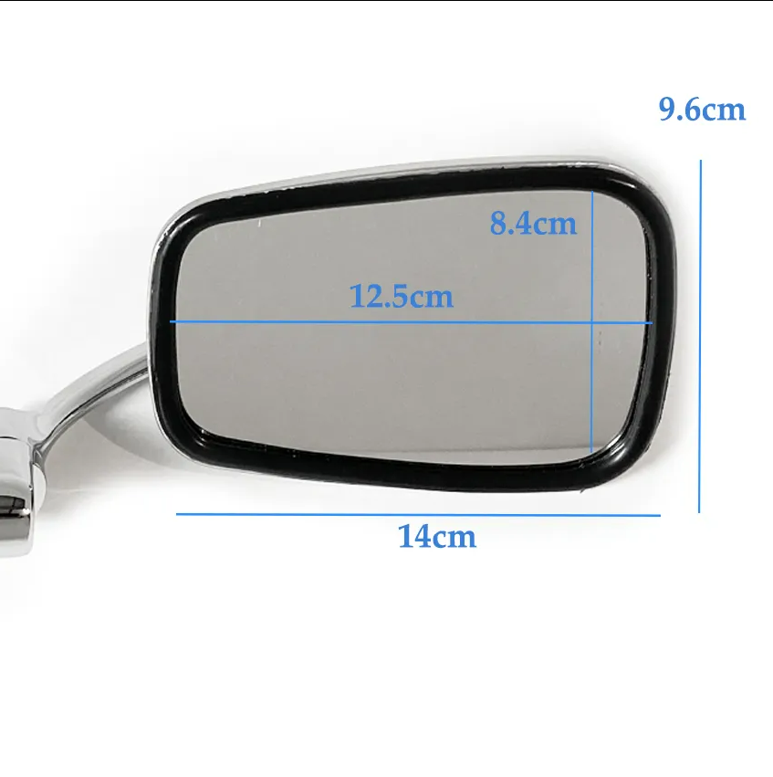 Stadium Classic Stainless Steel Rectangular Bar End Mirror BSA/ Triumph