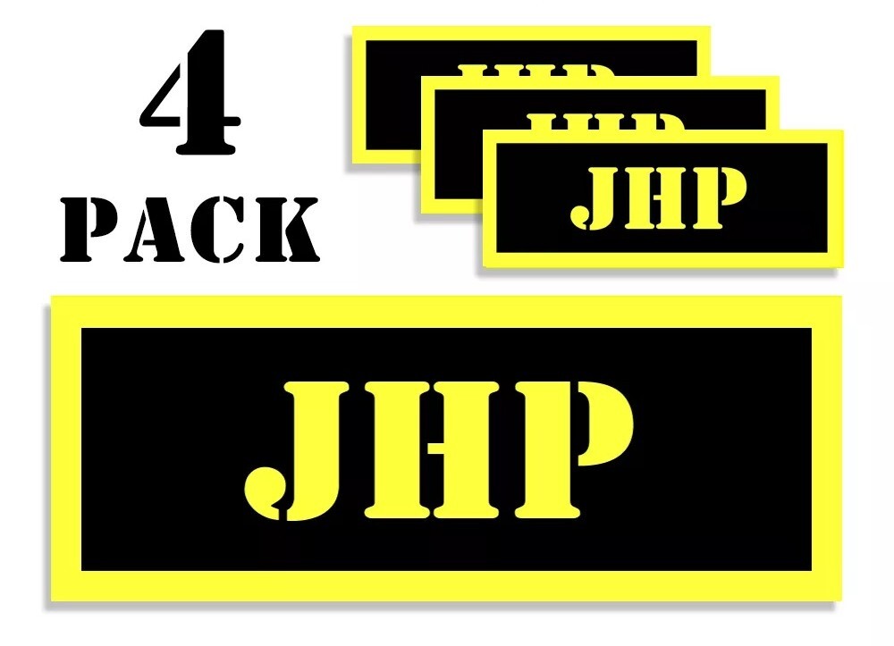 JHP Ammo Can Label Stickers Decal Ammunition (4 pack)