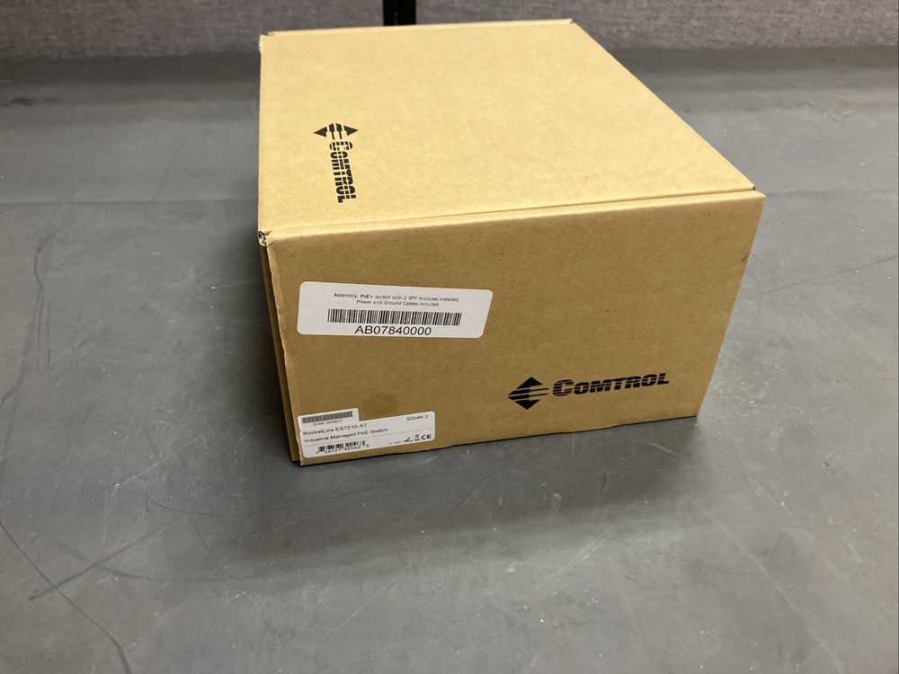 Rocket Linx ES7510-XT Industrial Managed PoE Plus Switch 2 SFP Modules Installed