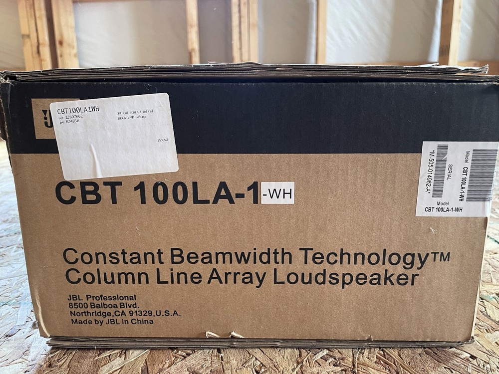 JBL CBT 100LA-1-WH COLUMN LINE ARRAY LOUDSPEAKER
