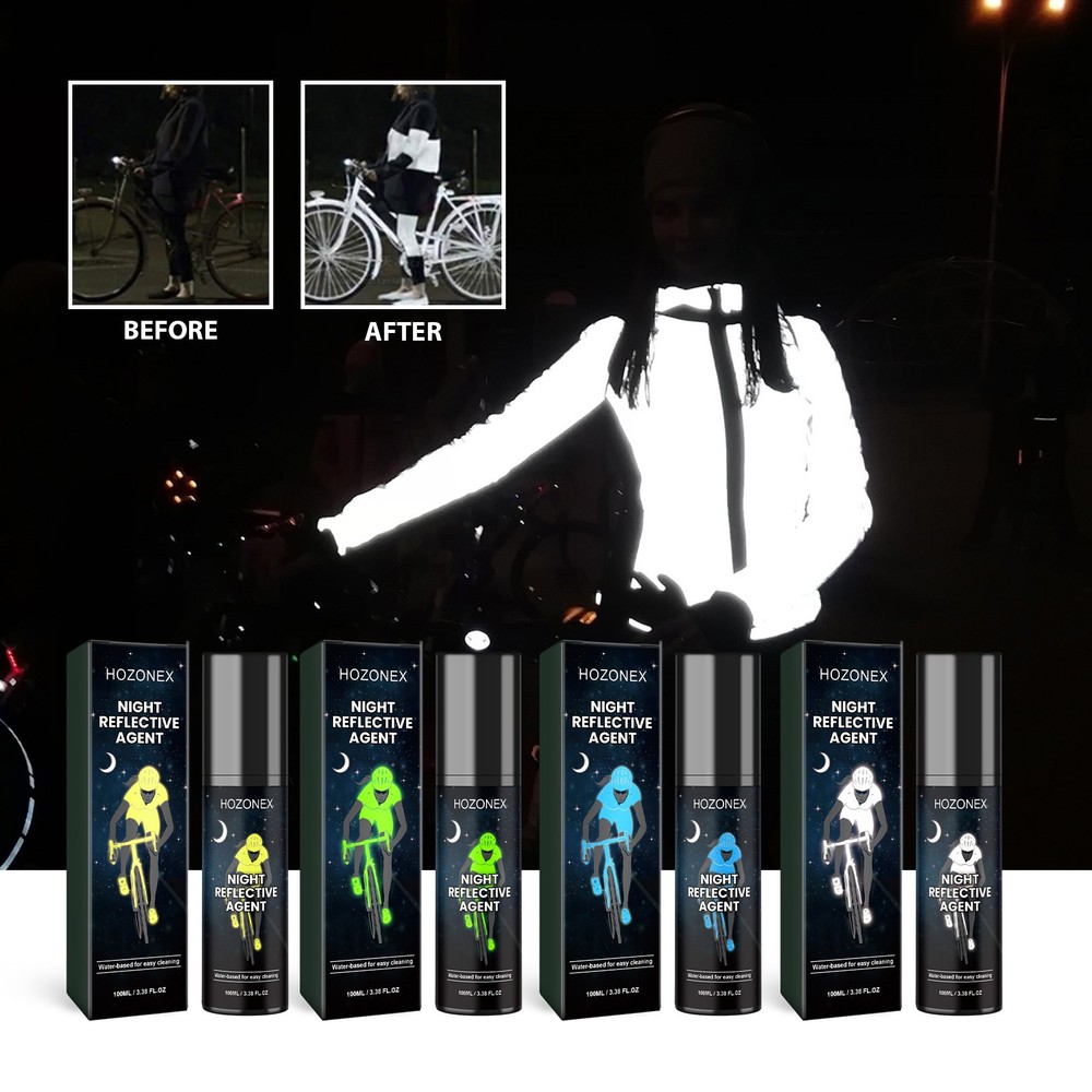 Hozonex Night Reflective Spray ycle Clothes Luminous Warning Logo