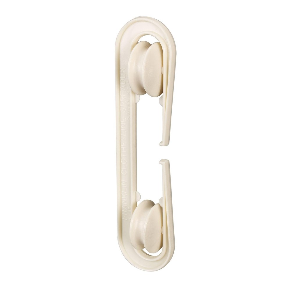 Clothesline Spreader, Durable Plastic Body with Strong PP Wheels, Off-White