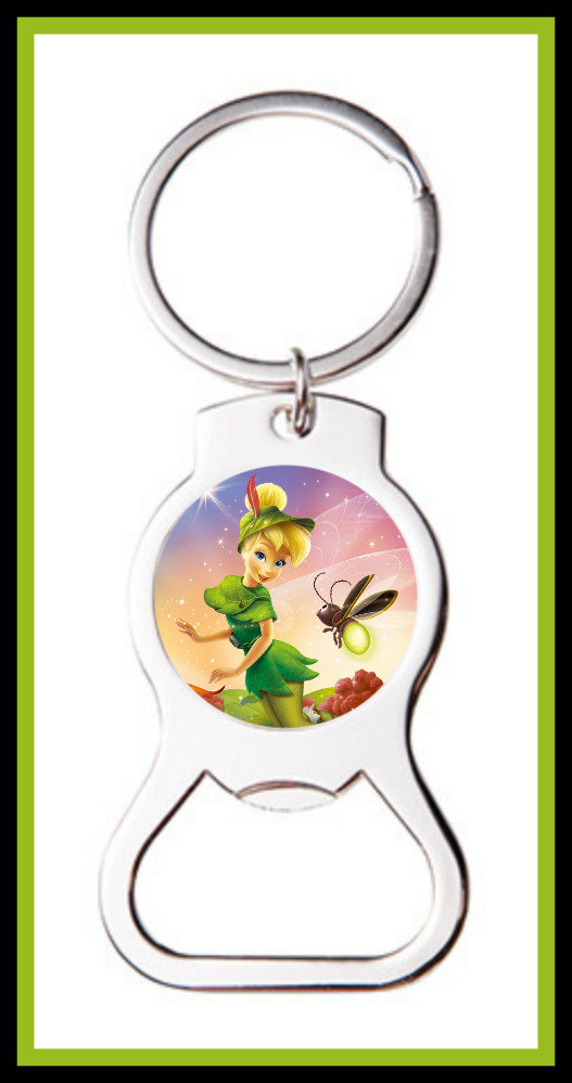 TINKER BELL CUSTOM BOTTLE OPENER KEYCHAIN KEY RING STOCKING STUFFER GIFT