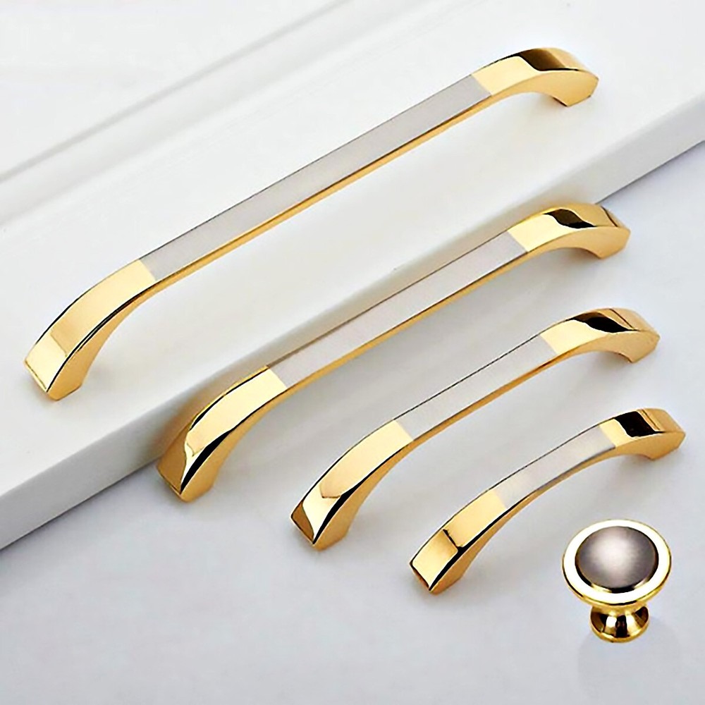 Chrome Gold&Chrome Silver Dresser Drawer Pulls Handles Kitchen Cabinet Pulls