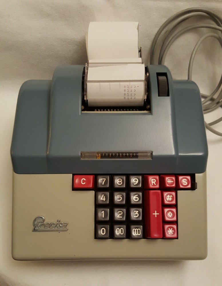 Precisa Mod.162-12 Calculator Adding Machine Made in Switzerland