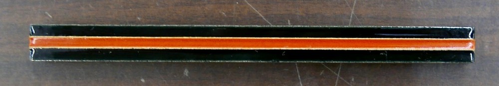 Vintage Tile Liner Black with Orange Stripe