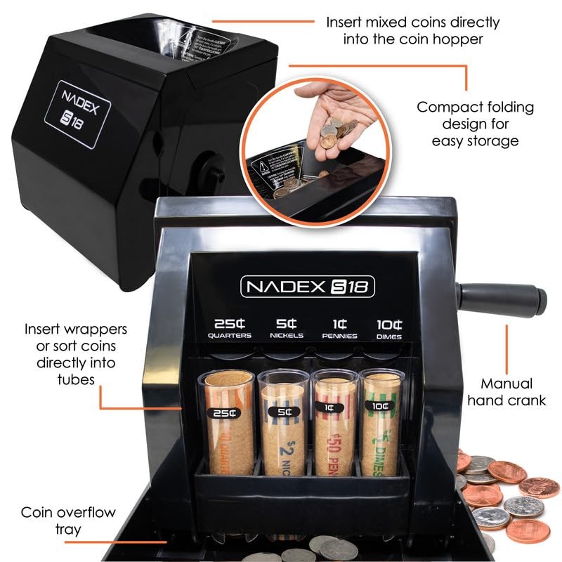 S18 Manual Coin Sorter and Wrapper