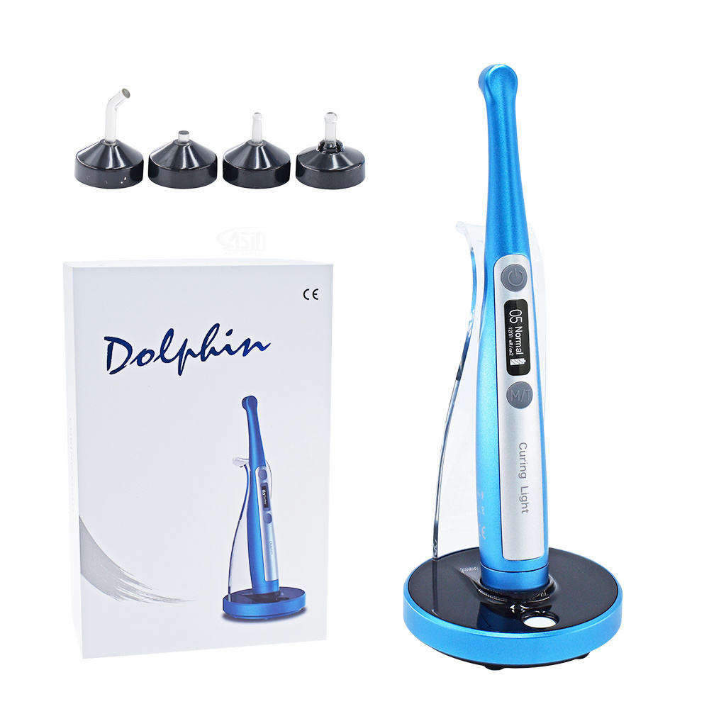 Dolphin Dental Wireless LED Resin Curing Light Caries Detection with Light Meter