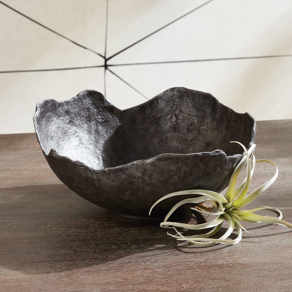 Organic Decorative Bowl Black Medium