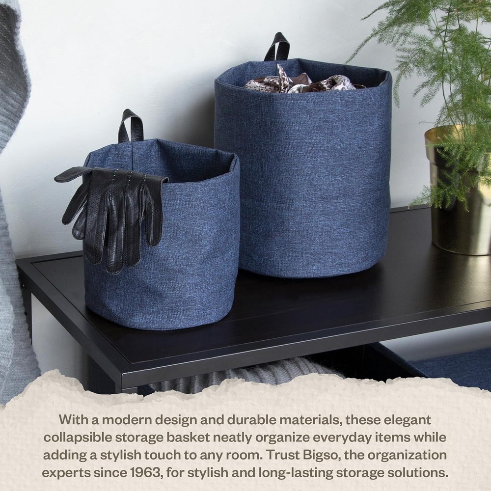 Bigso Soft Hang Around Hanging Storage Basket | Small | Grey