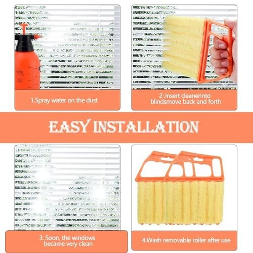 4PCS Window Blind Cleaner Brush Set Multi Finger Duster Vent Cleaning Tool