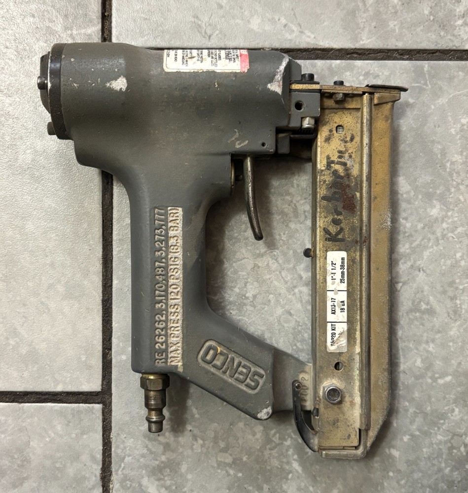 Senco Model L Pneumatic stapler with case