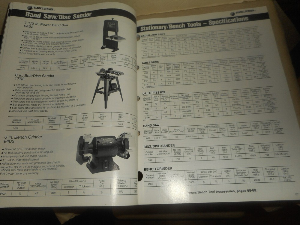 BLACK & DECKER Catalog 1987-88 Power Tools & Accessories 225 pages