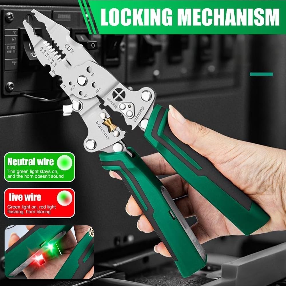 Home Multi-Function Wire Stripper Tester​​ Foldable Plier with Voltage Tester