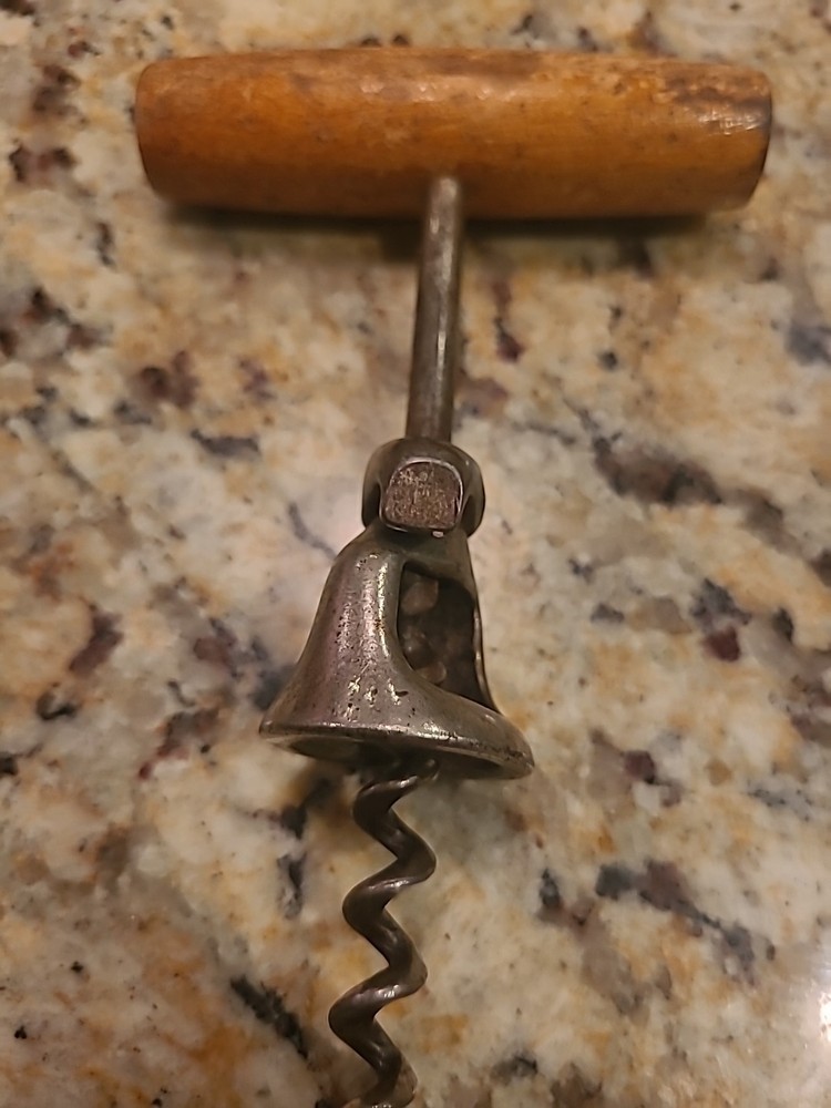 Vintage Wood Handle Corkscrew