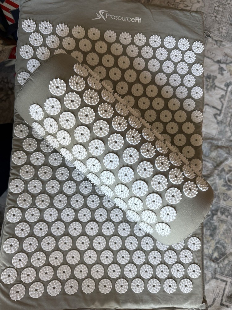 ProSource Acupressure Mat and Pillow Set - Grey
