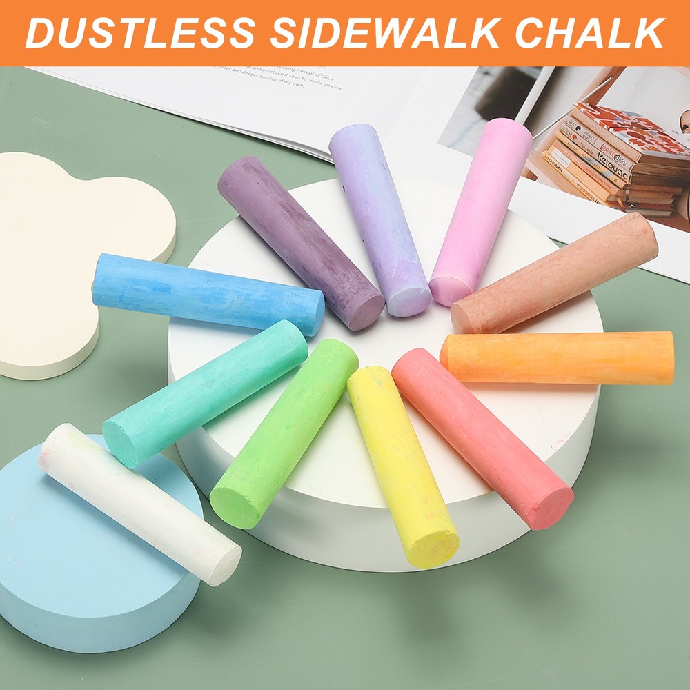 5pcs Brown Chalk for Large Sidewalk