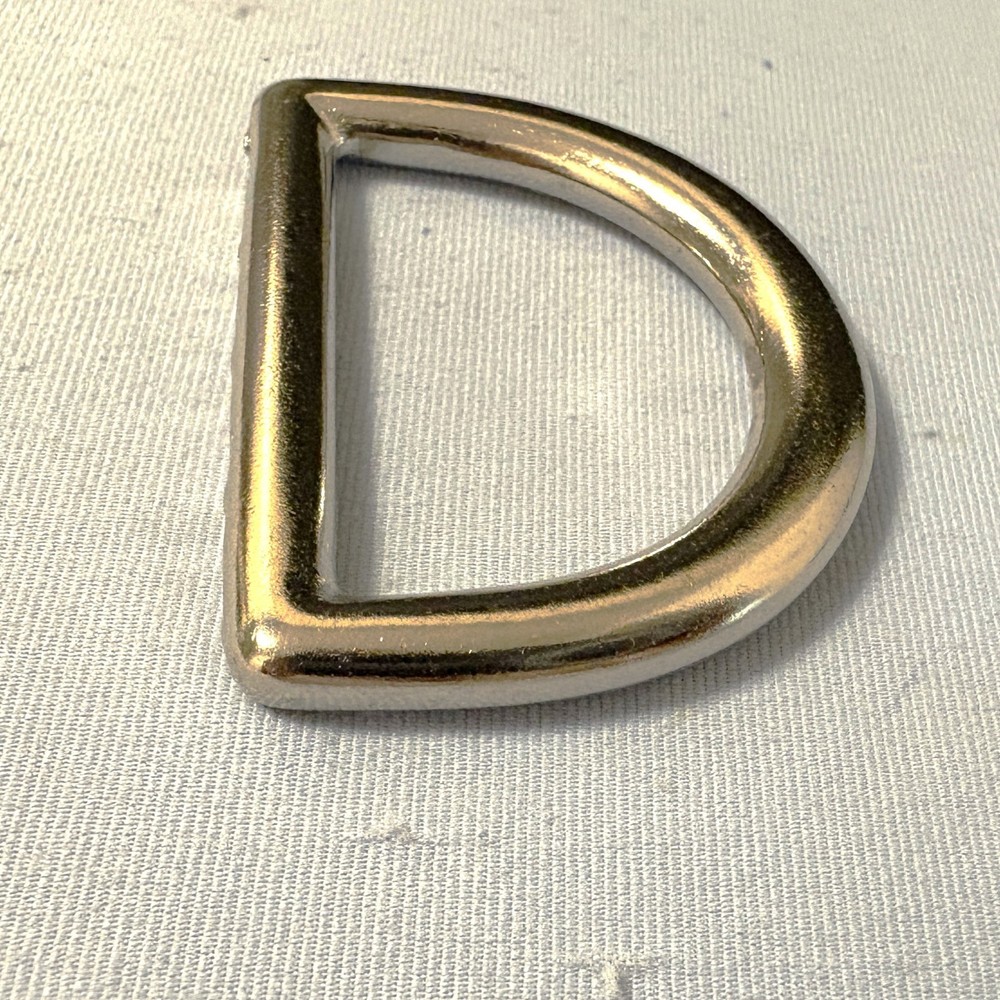 4 Pcs Silver Plated Solid Brass 1-1/2" D-Ring Handbag Hardware Heavy Duty