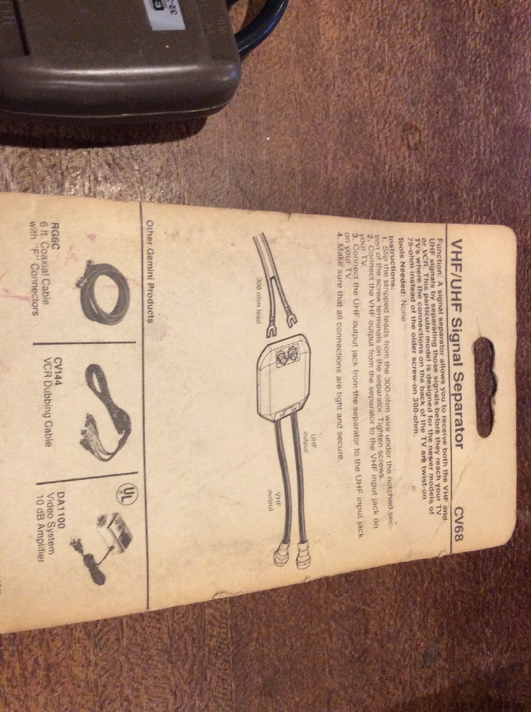 Vintage VHF/UHF Signal Separators