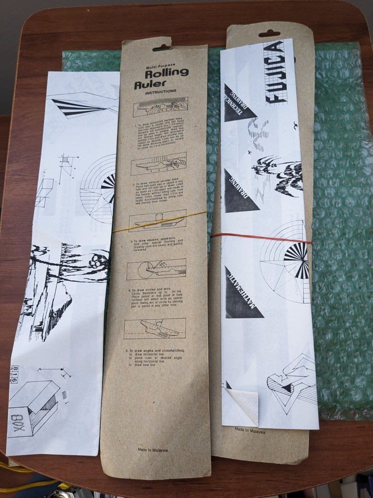 Multi-purpose Clear Metric Parallel Drawing Rolling Ruler measurement tool new 2