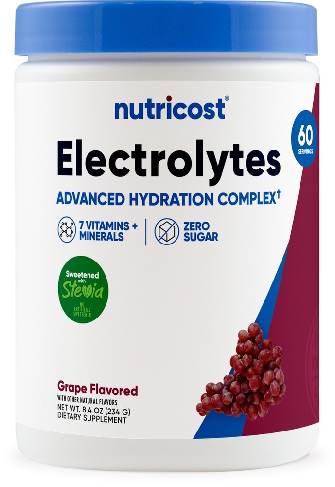 Nutricost Electrolyte Complex Hydration Powder (60 Servings, Grape)