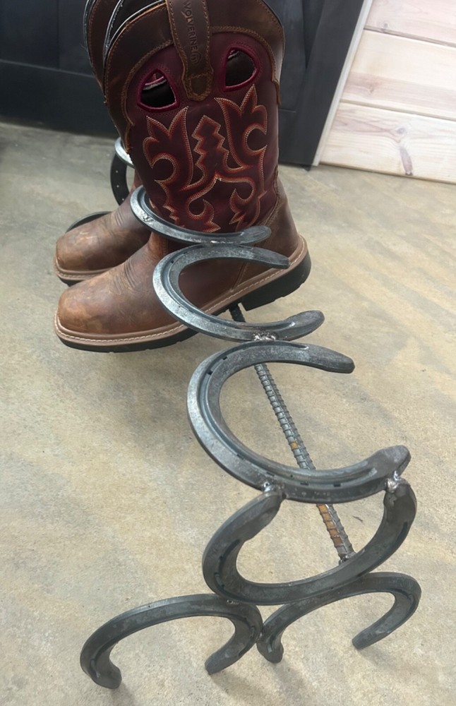 Horseshoe Boot Rack 2 Pairs- Customizable- Choose any color- $75