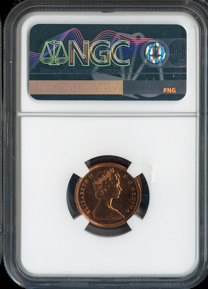 1975 Canada Small Cent NGC MS67 RD MAC - Quality