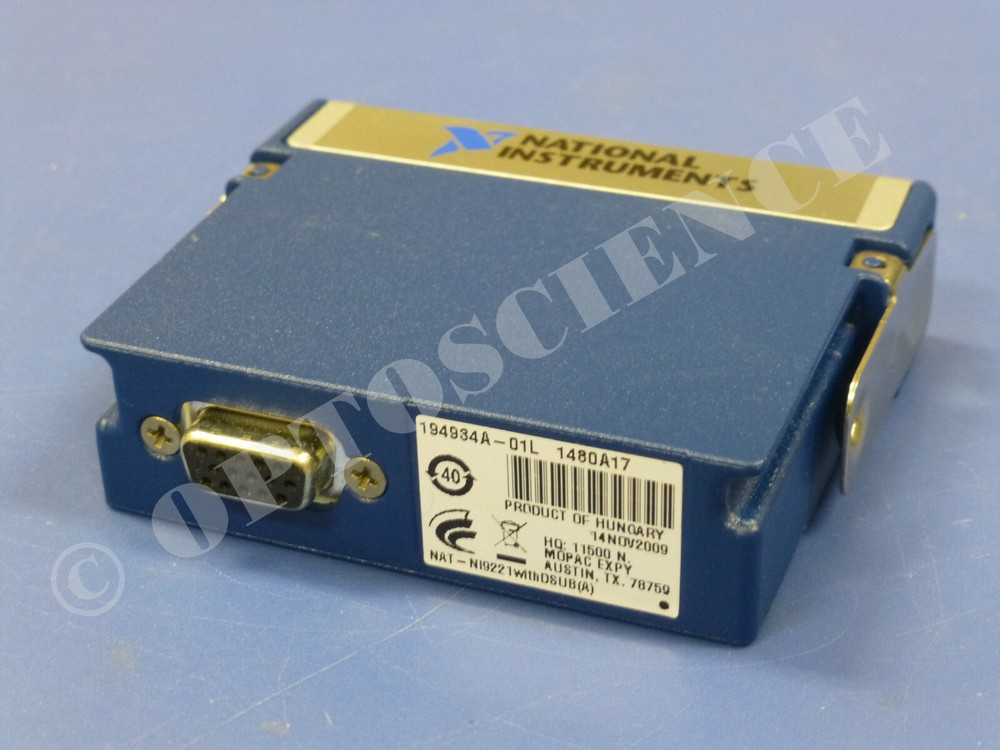 National Instruments NI 9221 cDAQ Analog Input Module, ±60V Analog Input, D-Sub