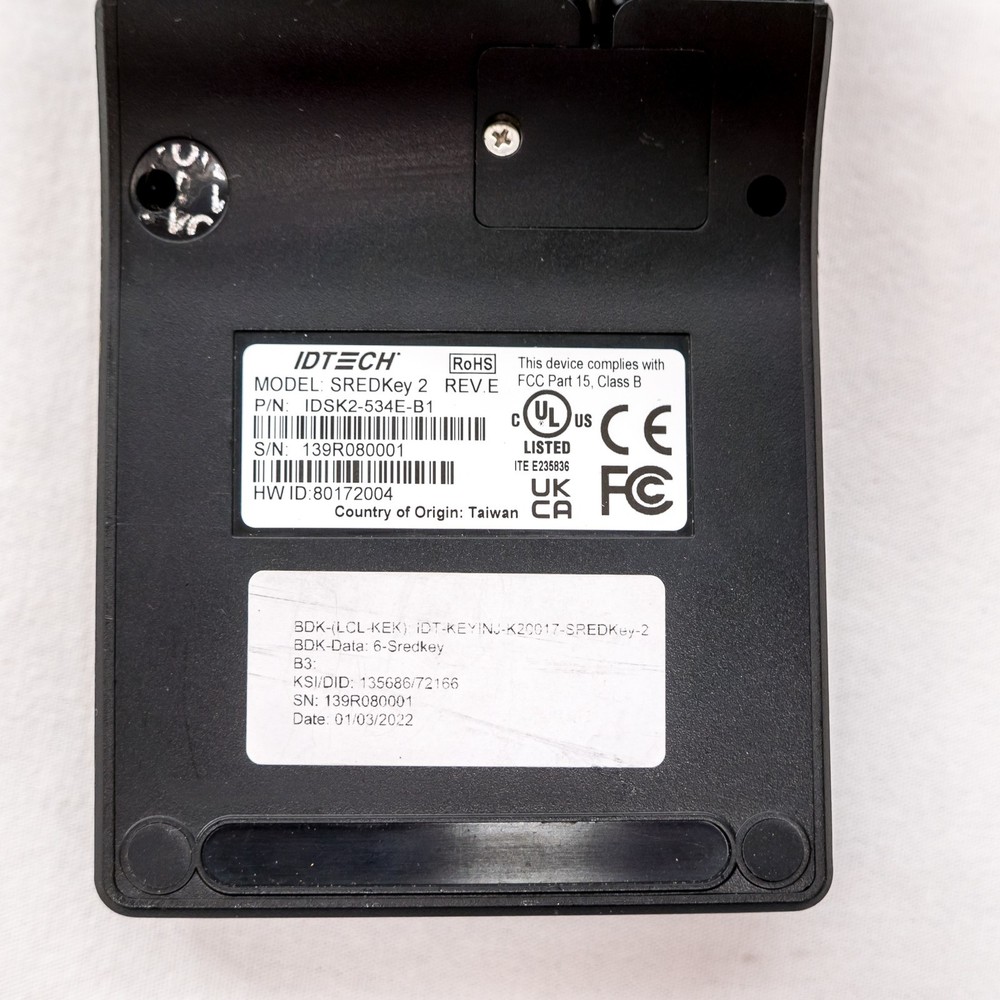 IDTech SREDKey 2 Magstripe Credit Card Swipe Reader - Working