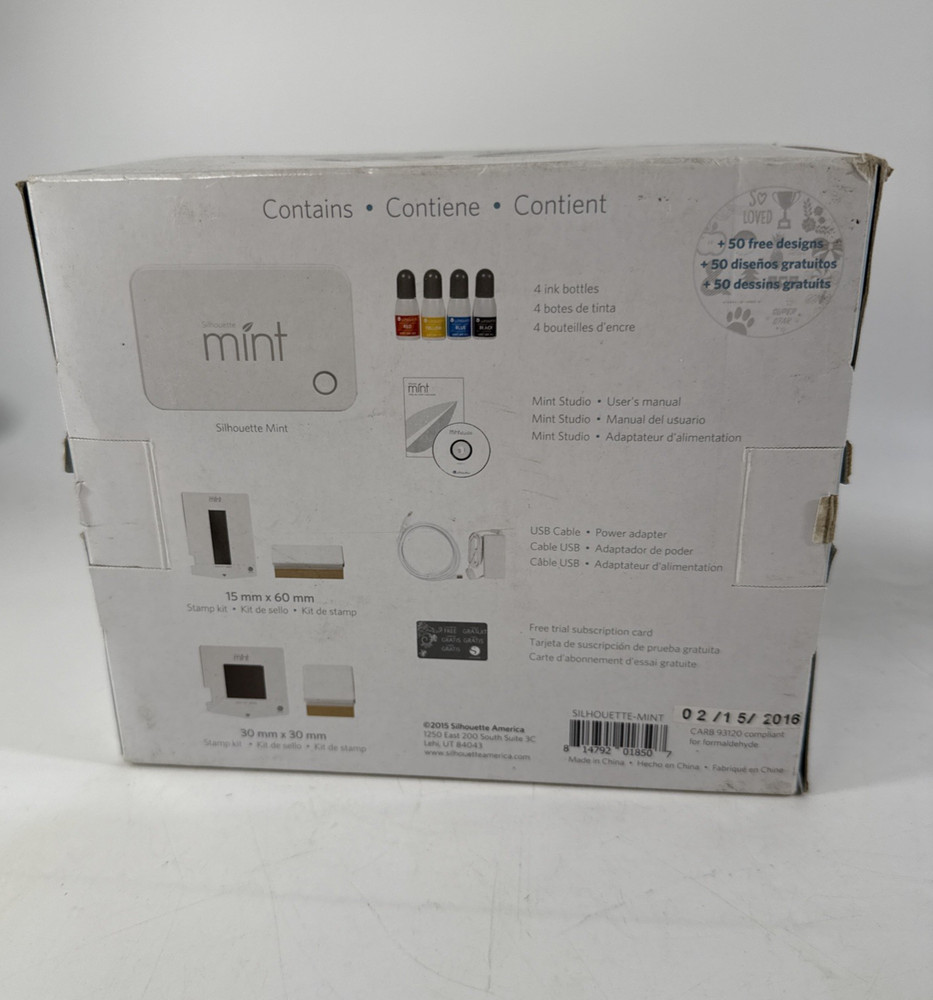 Silhouette Mint Custom Stamp Maker New