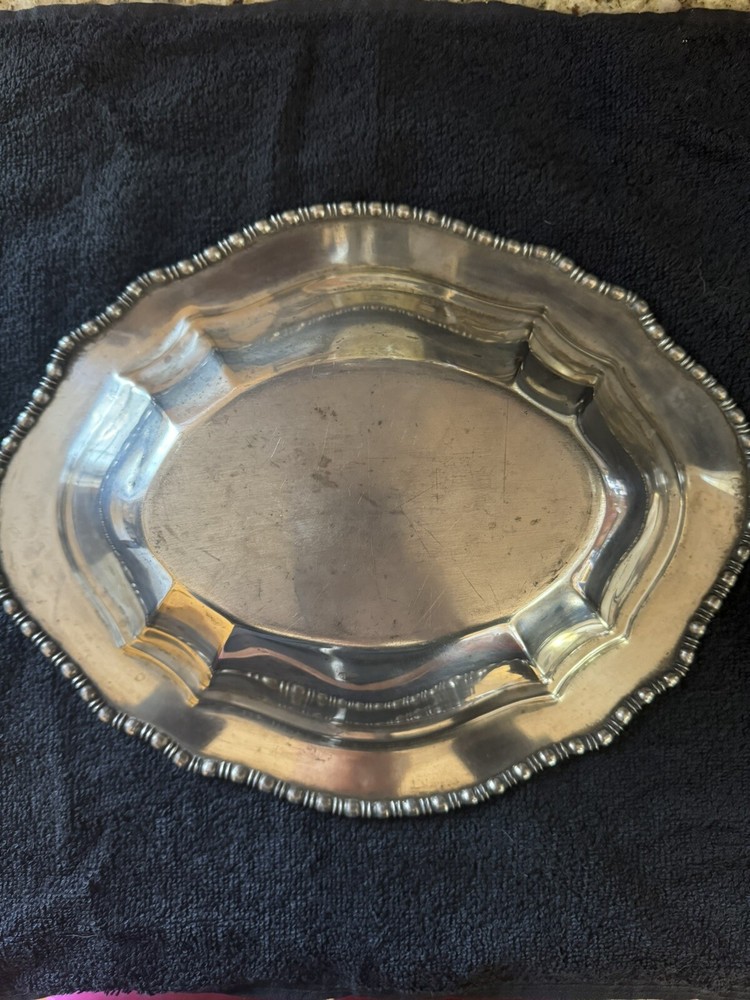 Vintage Tray Silver On Copper
