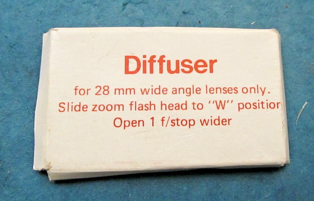 Vintage Diffuser for 28 mm wide lenses for camera flash