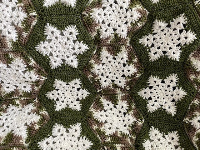 Camo Christmas Snowflake Handmade Blanket