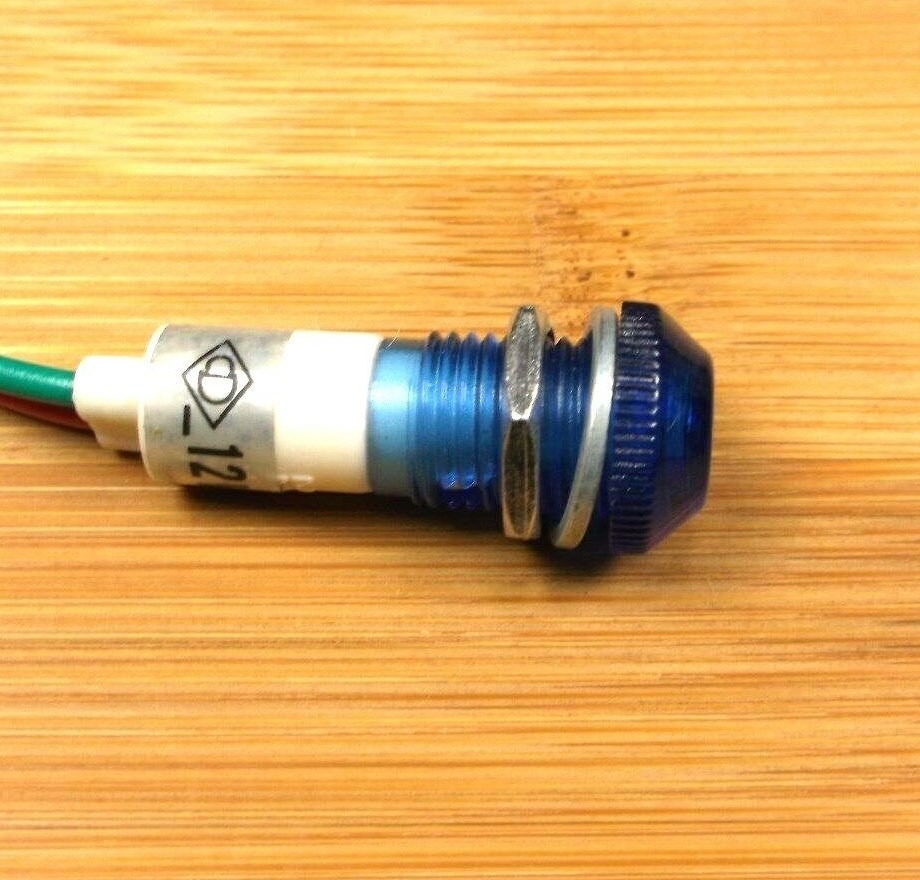BBT 12 VDC Waterproof Blue LED Low-Profile Indicator Light