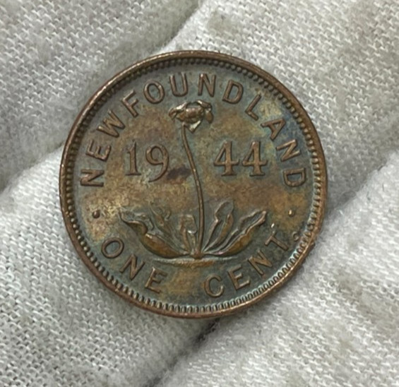 1944 Canada Newfoundland One Cent Coin High Grade