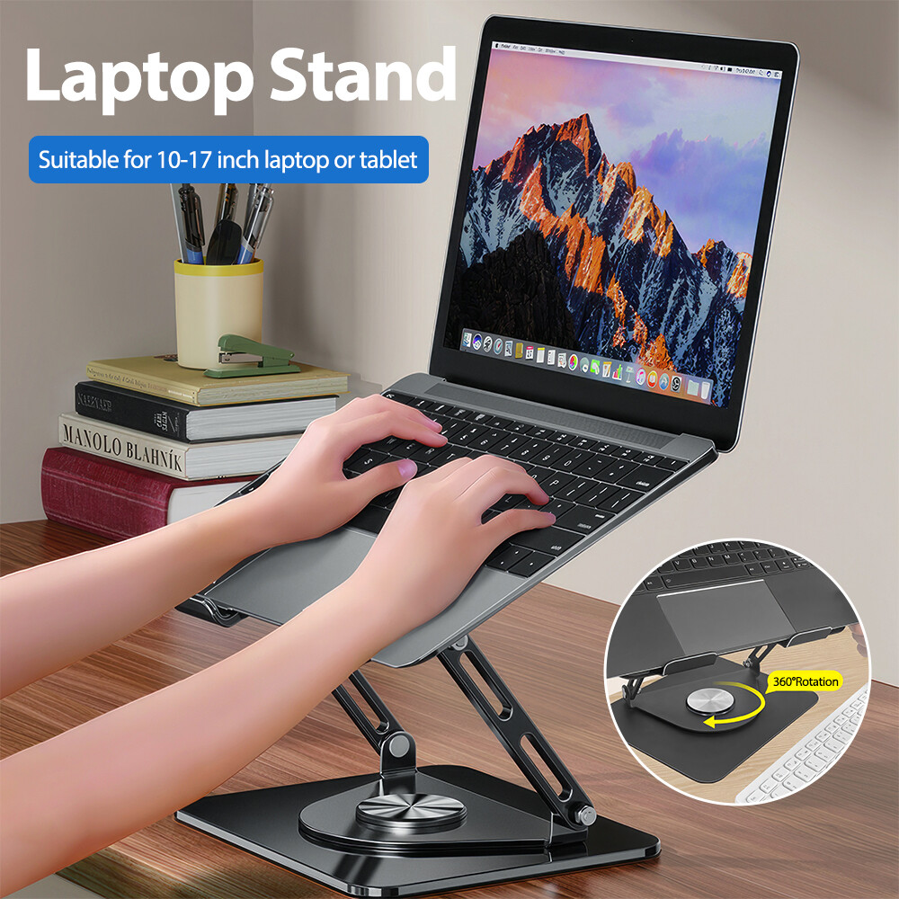 Adjustable Foldable Laptop Stand Aluminum Notebook Riser Computer Holder Desk