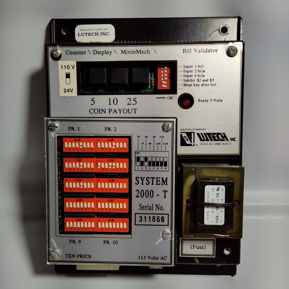Lutech System 2000-T vending machine kit board - tested & working!