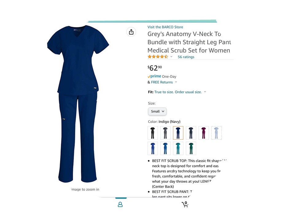 Greys anatomy scrub set