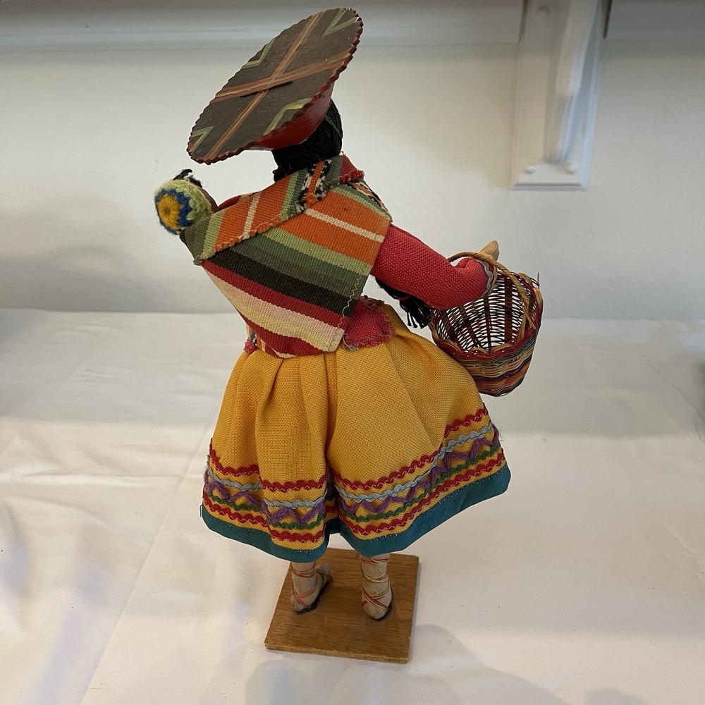Peruvian Folk Art Doll 12 Inches