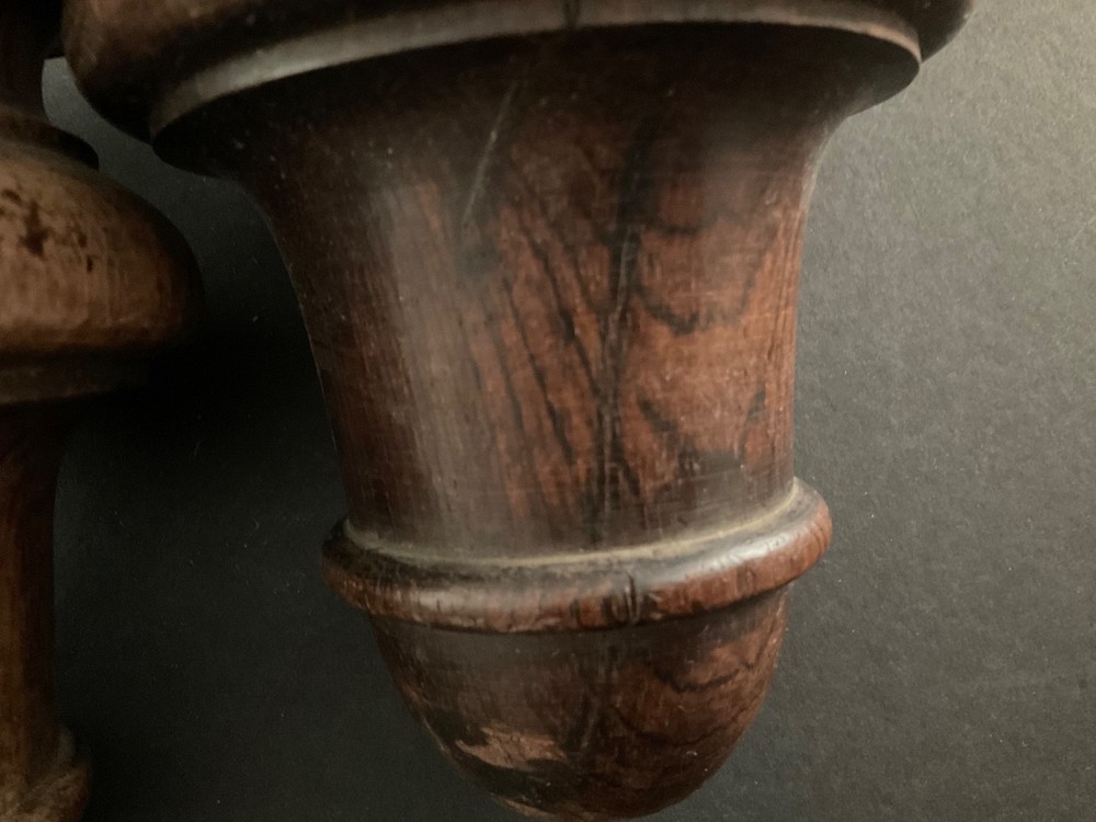 19th Century Solid Rosewood Feet Legs
